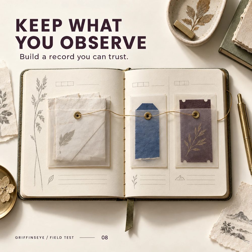 Keep what you observe: build a record you can trust